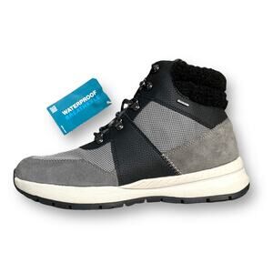 Geox Braies Waterproof Faux Fur Lined Hiking Snow Boots Grey Black New 10 Winter